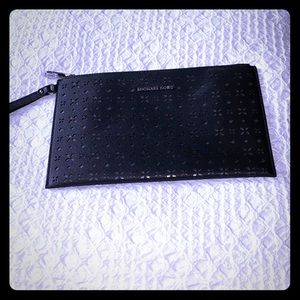 Michael Kors large Wristlet black and silver